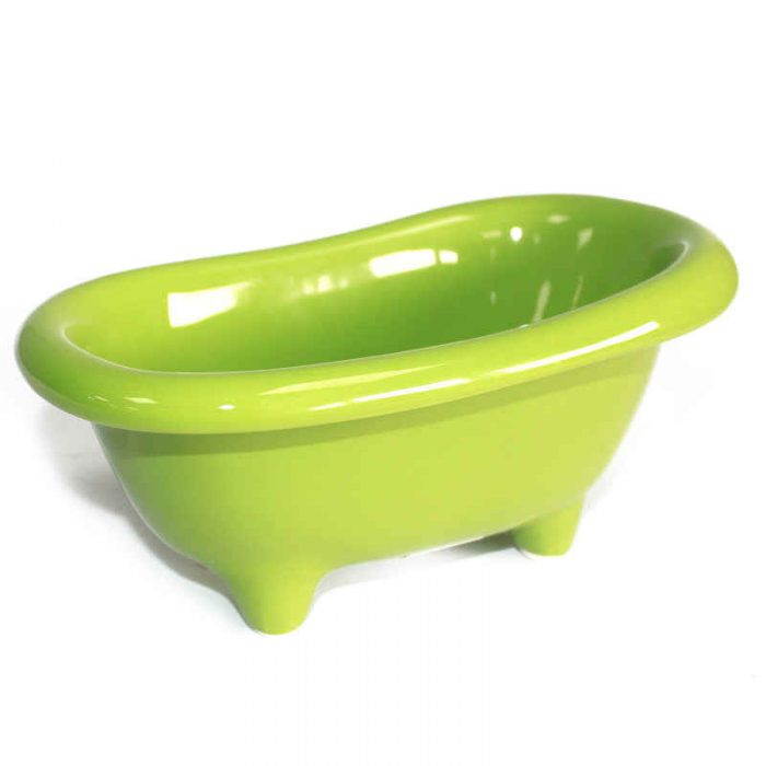 Keramikbadewanne in hellgrün