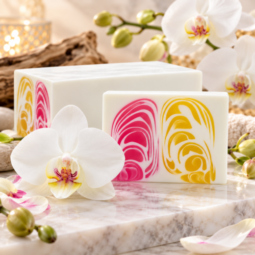 Blumige Orchideen Seife