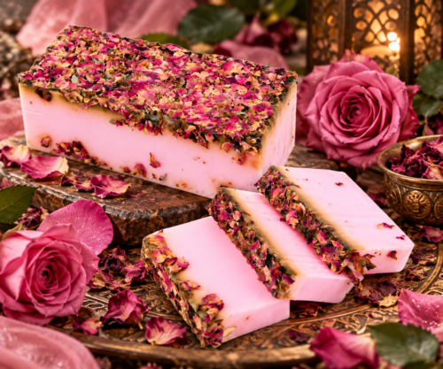Rose & Rosenblätter Seife