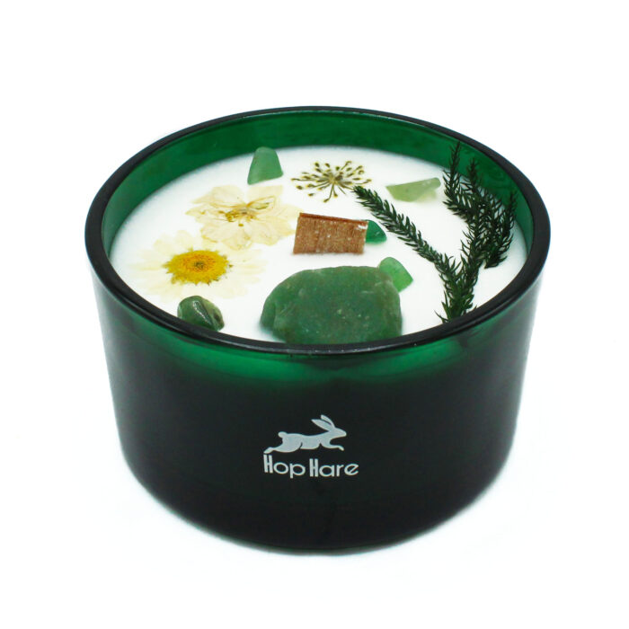 Magische Blumenkerze mit Kristallen – The Magician
