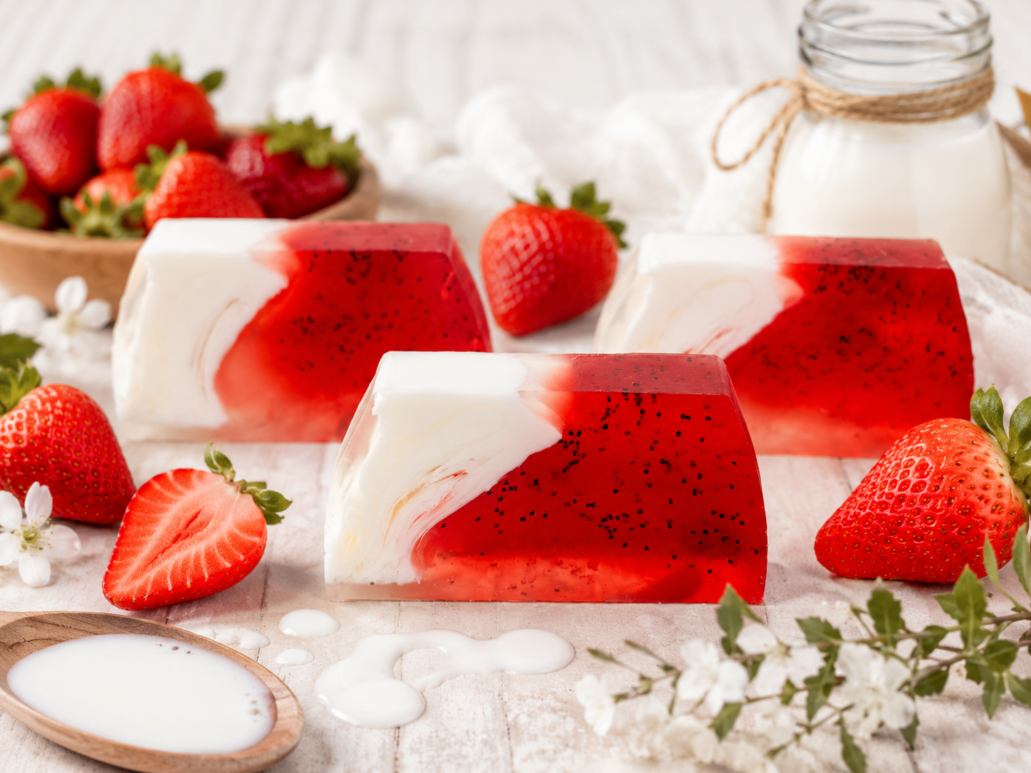 Erdbeere Ziegenmilch Seife